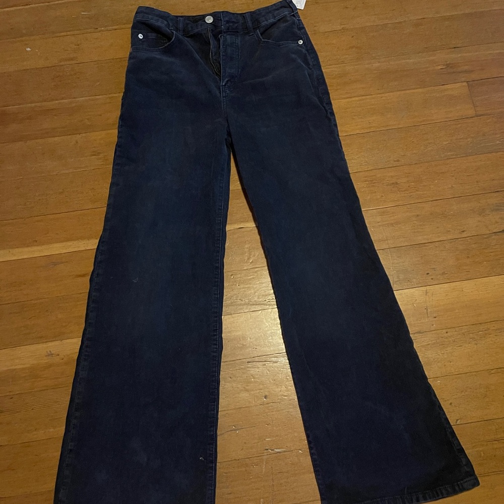 Navy Blue Corduroy Flare Bootcut pants. New with tags. Pilcro